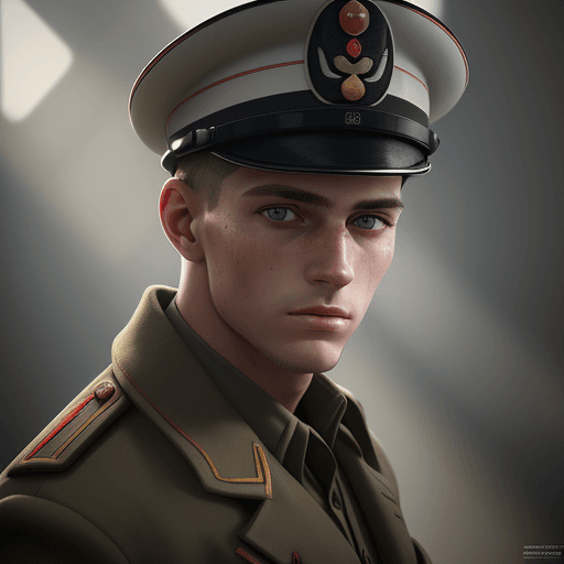AI generated: german soldier, world war 2, standing, perfect human eyes, perfect human pupils, male, intricate art...