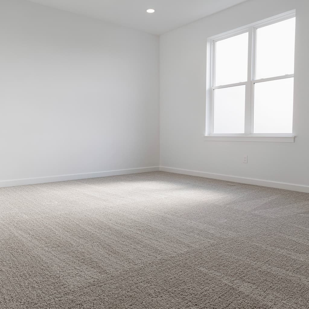 AI generated: Empty room with carpet 