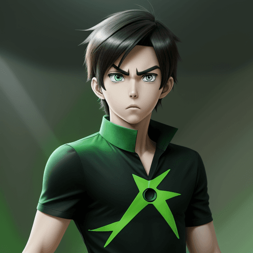 AI generated: Photo of an ultra realistic anime version of ben 10