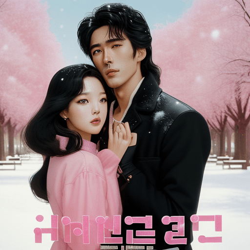 AI generated: 1980s film poster for a romance film, set in South Korea, featuring a woman like Blackpink Rose and ...