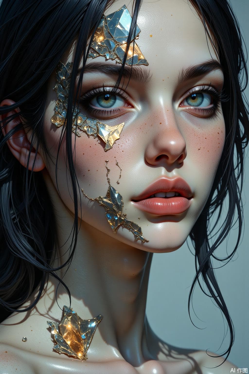OB半写实肖像画 Semi-realistic portrait painting.