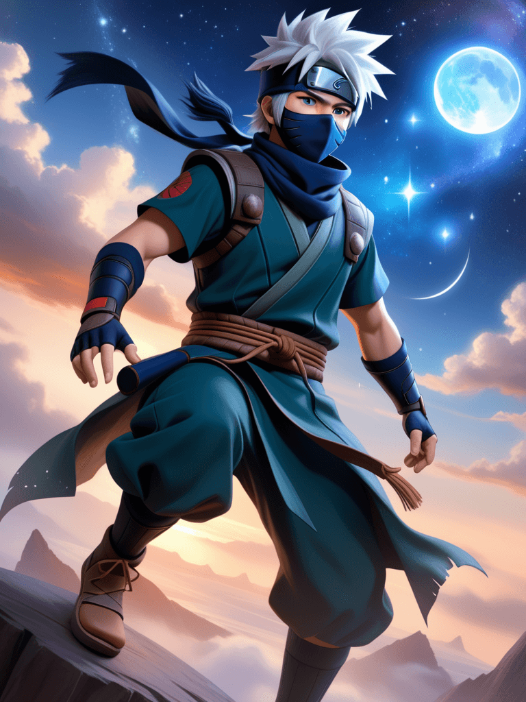 AI generated: ethereal fantasy concept art of Render a realistic depiction of Kakashi Hatak Ultra detailed,hd,8k,r...