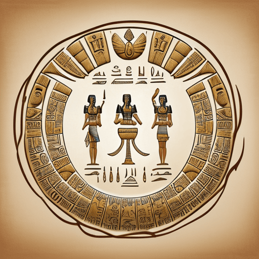 AI generated: create an image for Ancient Egyptian Style cartouche with these hieroglyphics drawings 𓅓 𓅱 𓈙 𓇋 �...