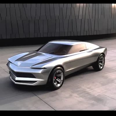 AI generated video: 360 pan of a Chevrolet concept car