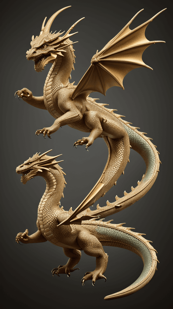 AI generated: "Generate a breathtaking 16K 3-4D illustration featuring a majestic dragon in full flight. The drago...