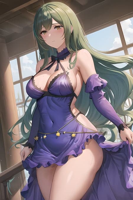 Tifa's purple (refined) dress embedding by Corneo
