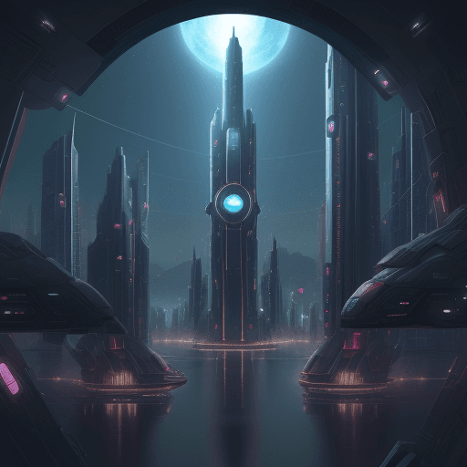 AI generated: sci-fi city 


