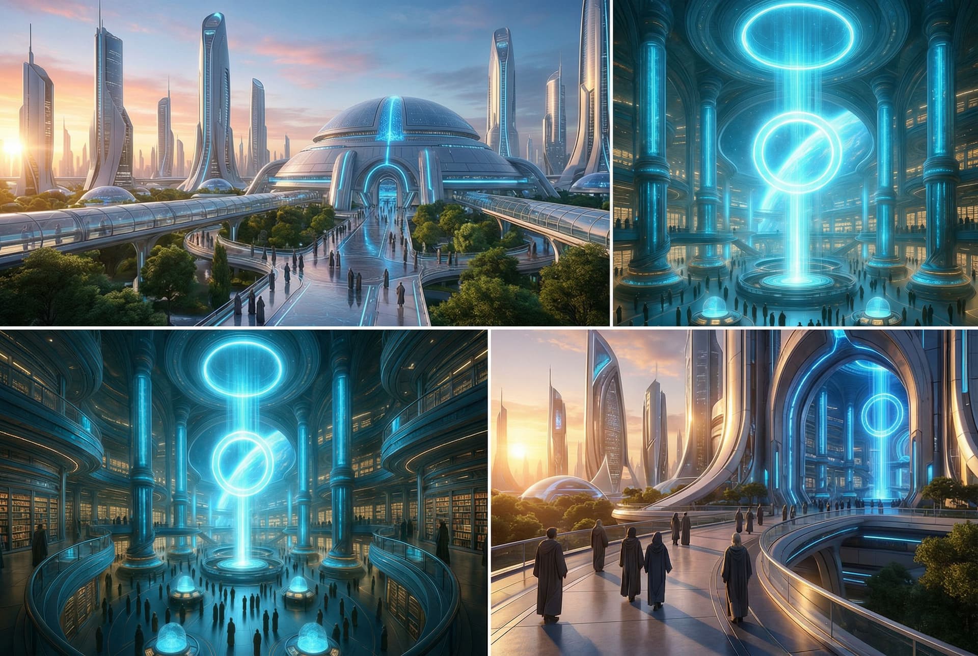 AI generated: Blend and tune the reference images and create other angles of view of the Universal University Univ...