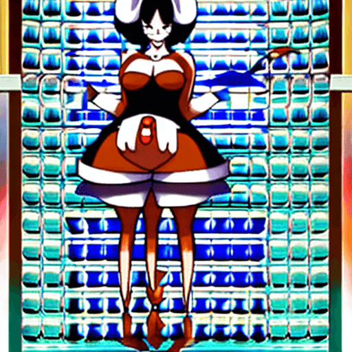 AI generated: Nami from One Piece with gigantic breasts
