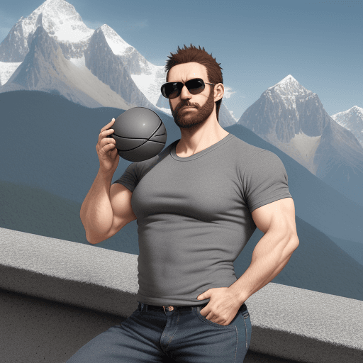 AI generated: man 35 years old, height 176, weight 76 kilograms , lean build, muscular, dark hair five centimeters...