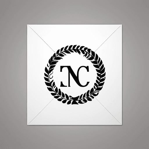 AI generated: logotipo, letters NC, caligraphy, fineart, aesthetic, beauty business