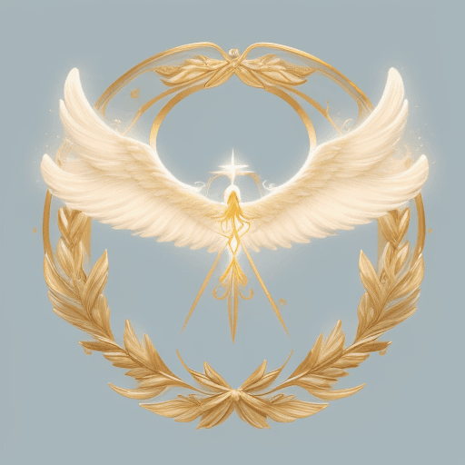 AI generated: Create a logo with the letter 'D' featuring angelic elements. The 'D' should have gentle, feathered ...