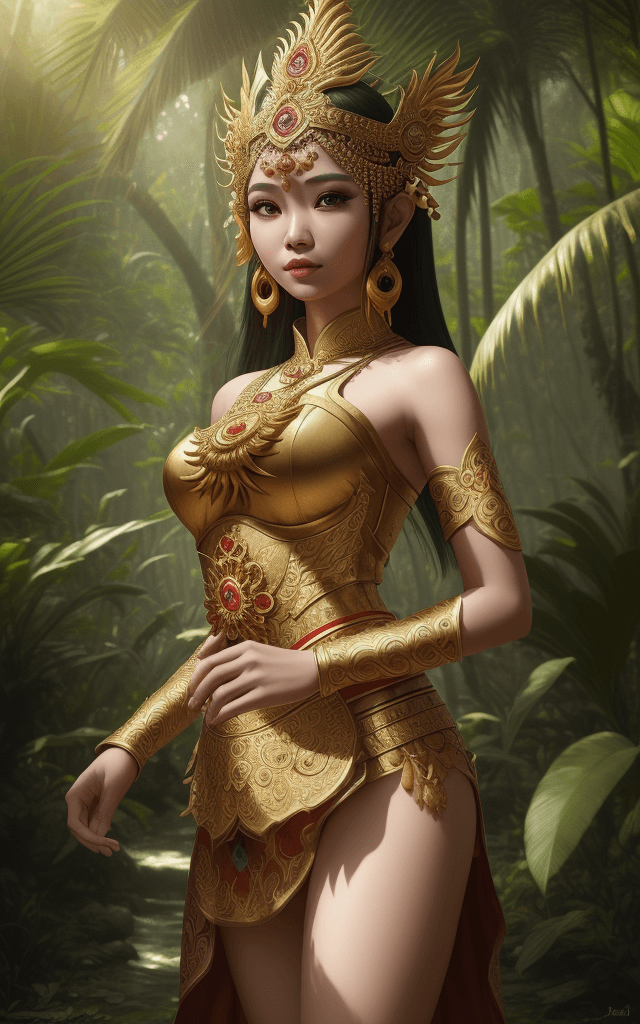 AI generated: (((Indonesian Goddes)))best quality, ultra-high resolution, 4K detailed CG, master piece, Xquic, wom...