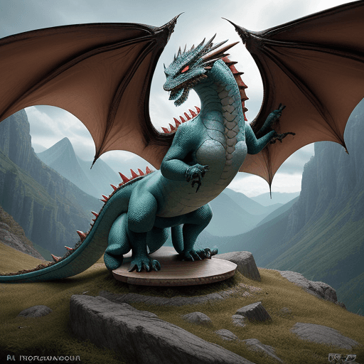 AI generated: dragon by Antonio J. Manzanedo --q 5 --ar 1:2 --upbeta --v 5 curling around a mountain, surrounding ...