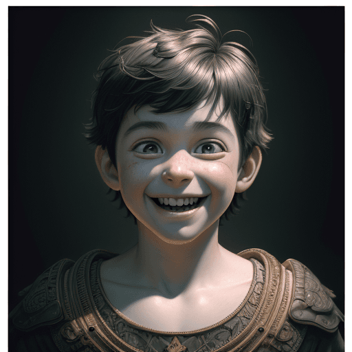 AI generated: Image of happy boy, pixar style, perfect composition, beautifully detailed intricate insanely detail...