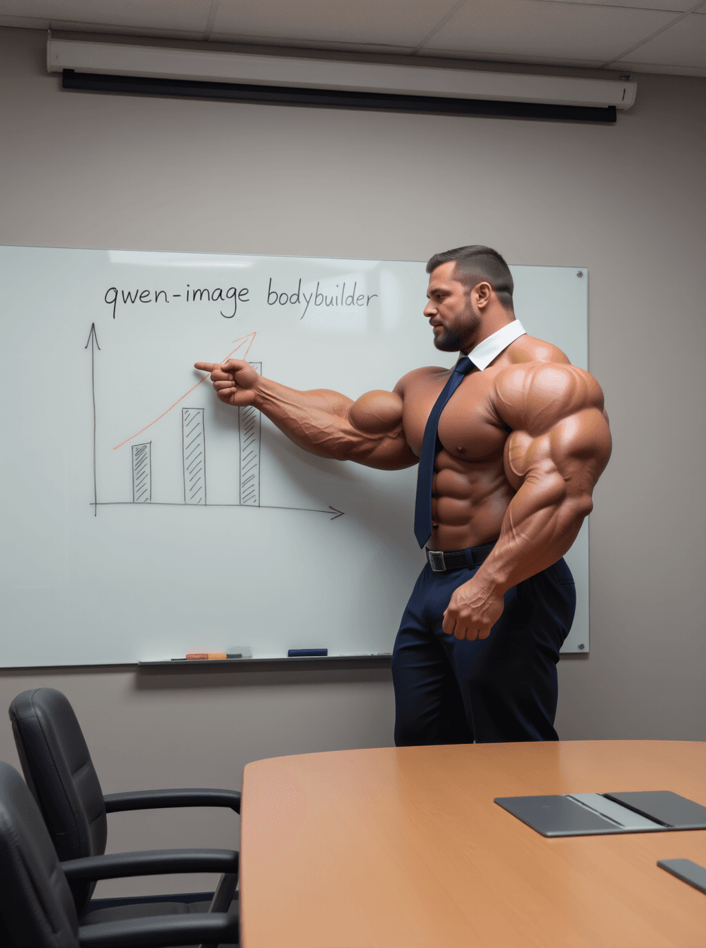 qwen-image muscular bodybuilder | nice muscle