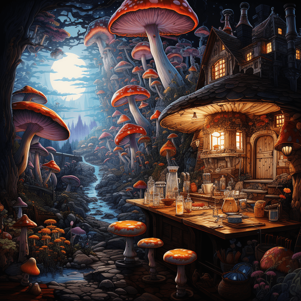 AI generated:  beer, forest drink 