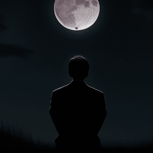 AI generated: un hombre mirando la luna




