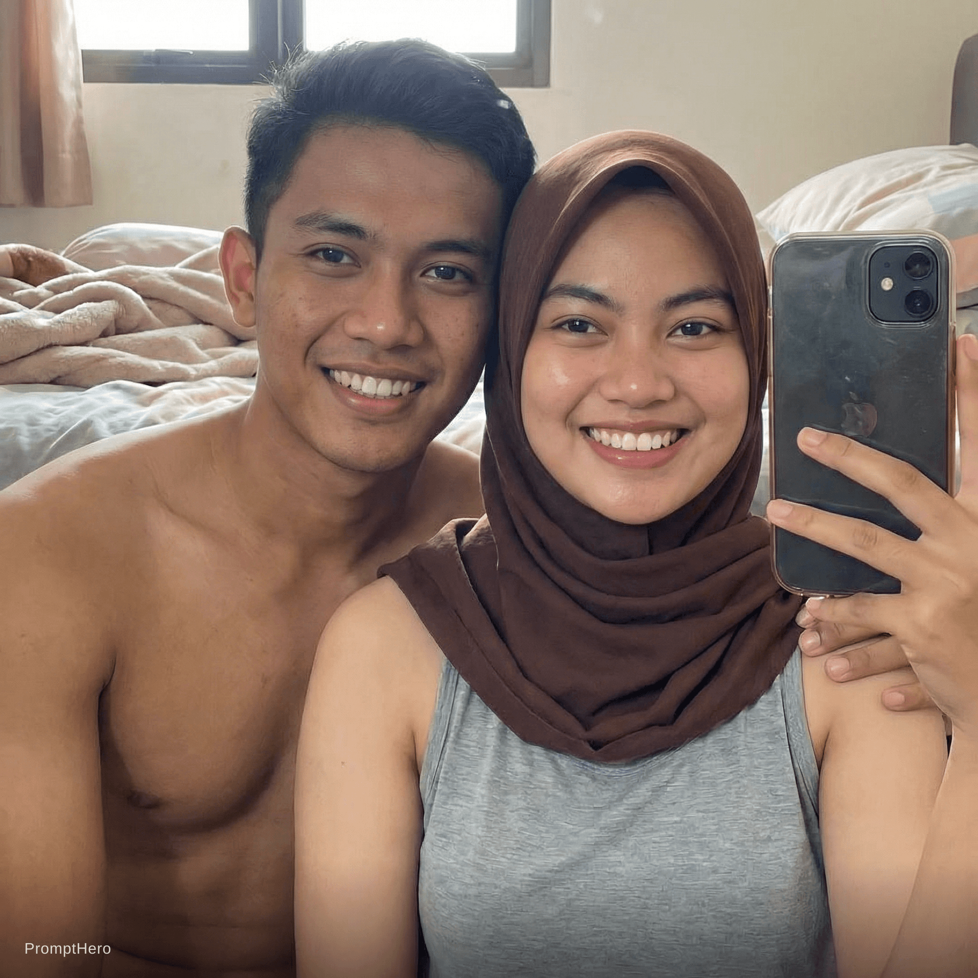 AI generated: nude, sexy pose, face same as with input image