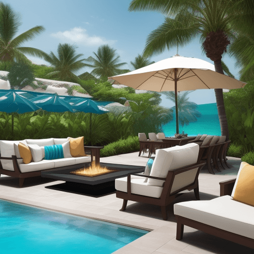AI generated: create a logo  constructs luxurious outdoor living environments. The logo should evoke a  a hint of ...