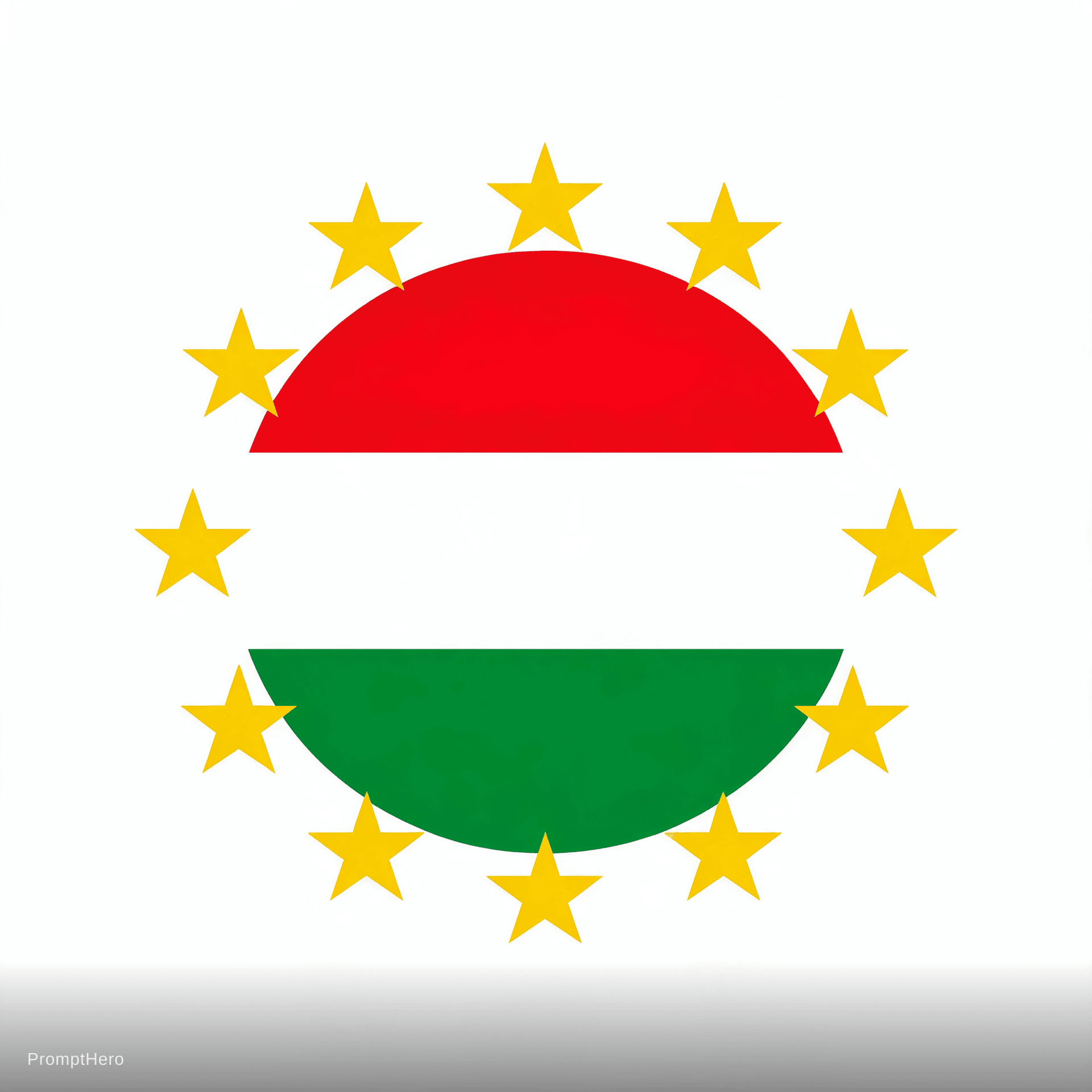 AI generated: Prompt: "Professional logo design for Europe Day in Hungary. A creative fusion between the European ...
