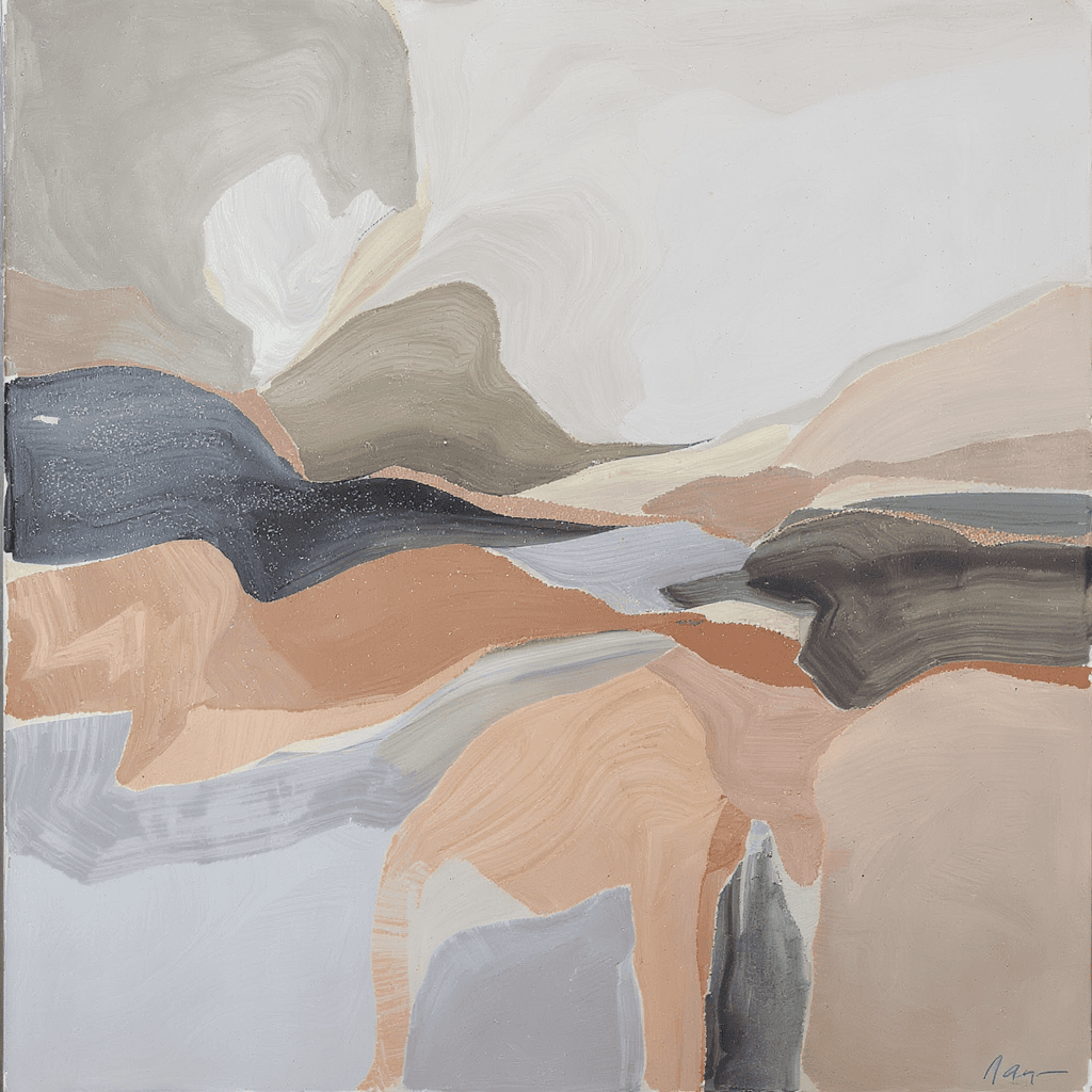AI generated: Create an abstract artwork that looks like something a human would make. The artwork itself should h...