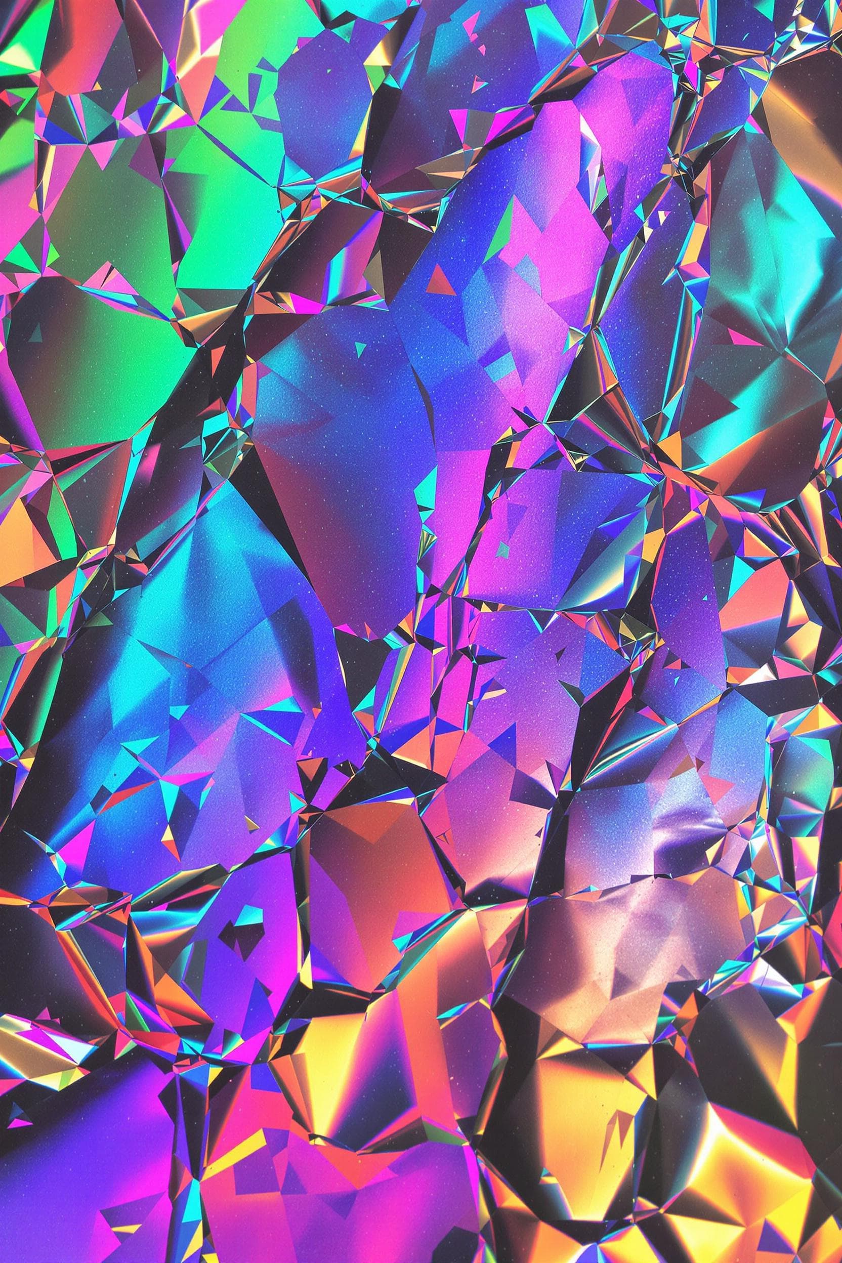 AI generated: damaged holographic foil texture, with neon holographic effect,