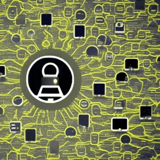AI generated: persona que trabaja en ciberseguridad en un mundo distopico
