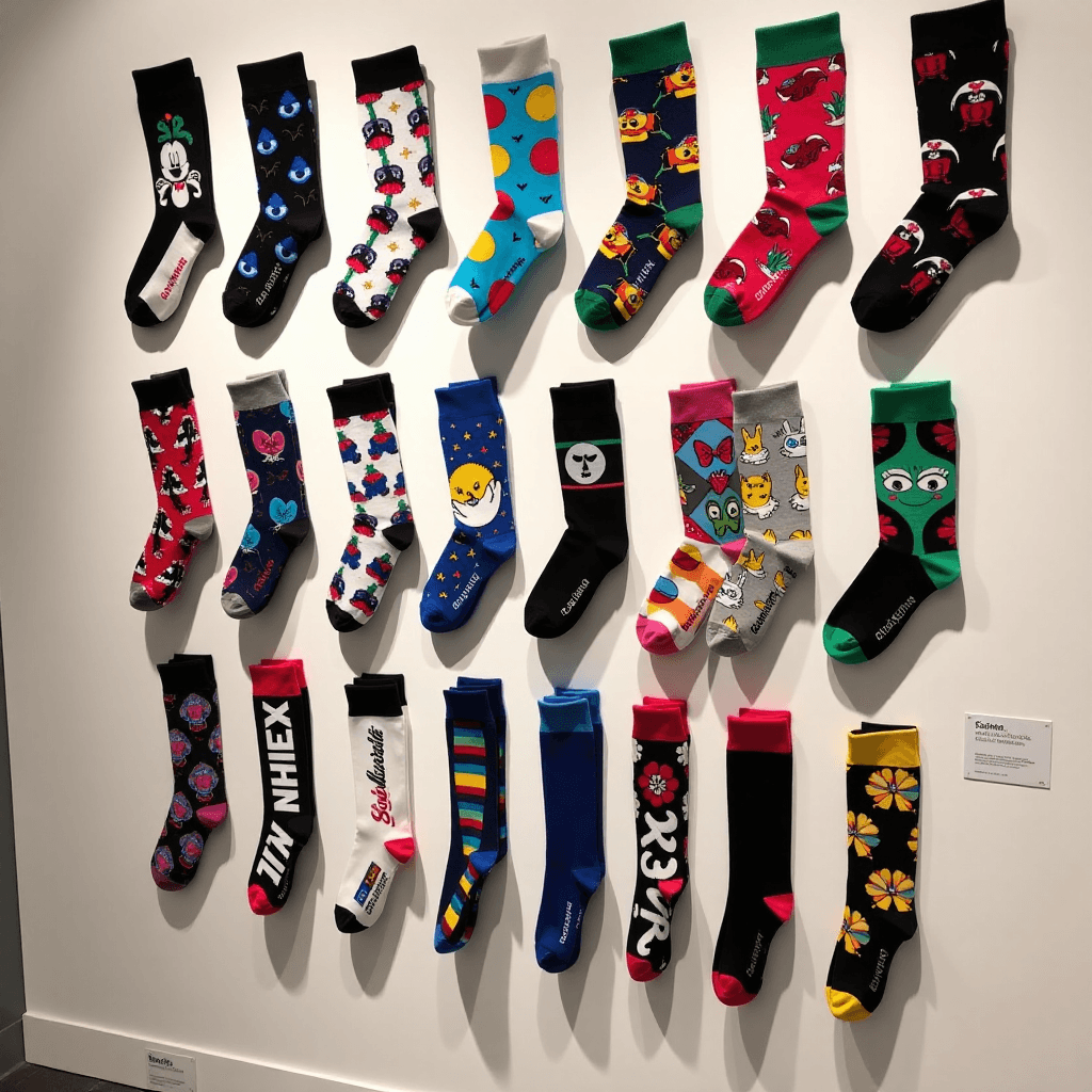 AI generated: Socks as High Art - The Lost Sole Exhibit:âââ