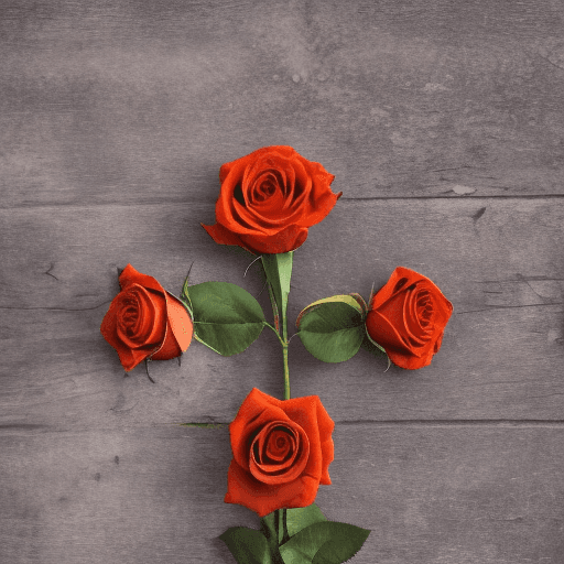 AI generated: a rose color orange a cross and a tree 