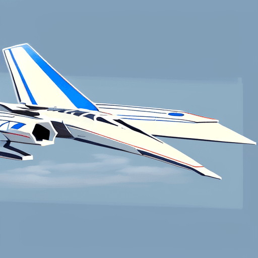 AI generated: a futuristic plane that has a double-delta wing