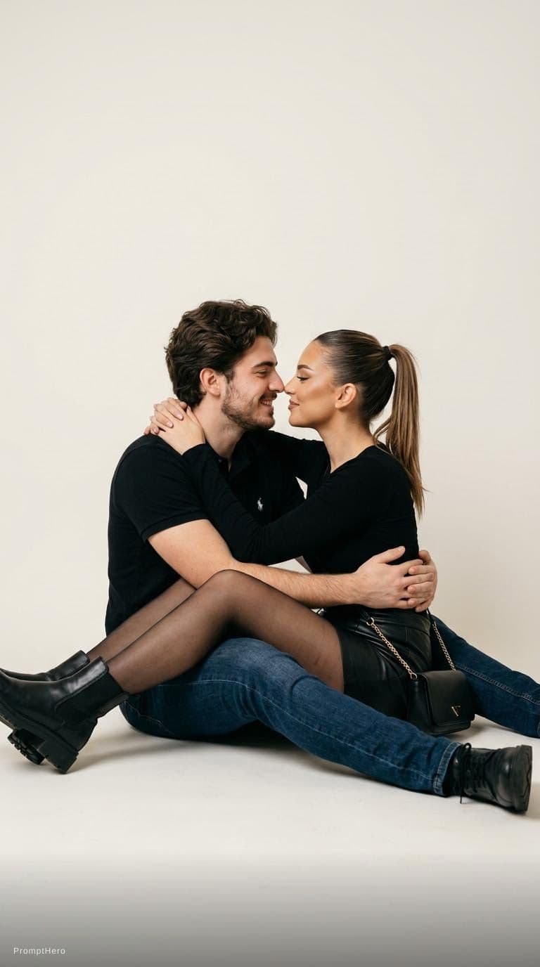 AI generated: **Prompt adaptado (mantendo cenário e pose do prompt base, mas com as pessoas da nova foto):**

Ultr...