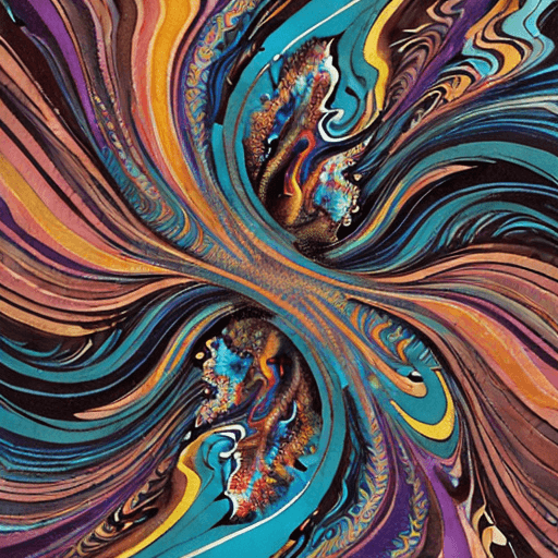 AI generated: digitally creative psychedelic collage, in the style of sam guay, colorful explosions, serge marshen...