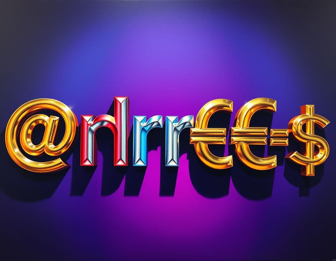 AI generated: Hyperrealistic oil painting of the name "@ndr€@$" as a striking modern typographic art piece, vibran...