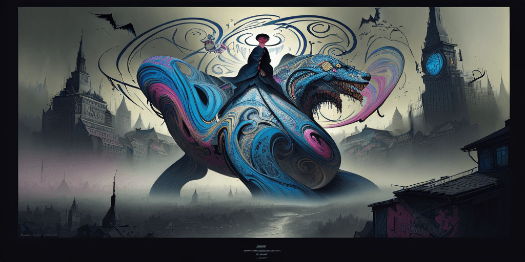 AI generated: Masterfully drawn (((poster style))) further advanced by the (calligraphy elements) and (process col...