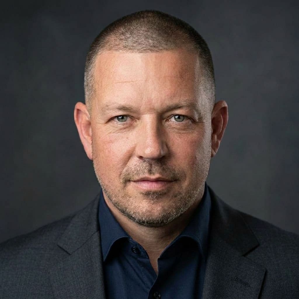 AI generated: Use this updated prompt:

> Take this photo and turn it into a professional LinkedIn headshot.  
>  ...