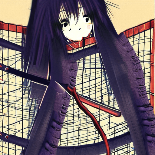 AI generated: 1girl, on back,  long_hair, looking_at_viewer, bdsm, bondage, rope, restrained, gag, shibari, bound_...