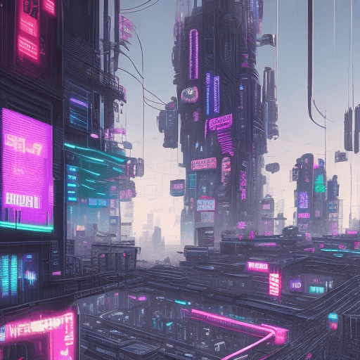 AI generated: Cyberpunk city