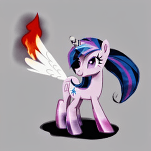 AI generated: my little pony characters do arson