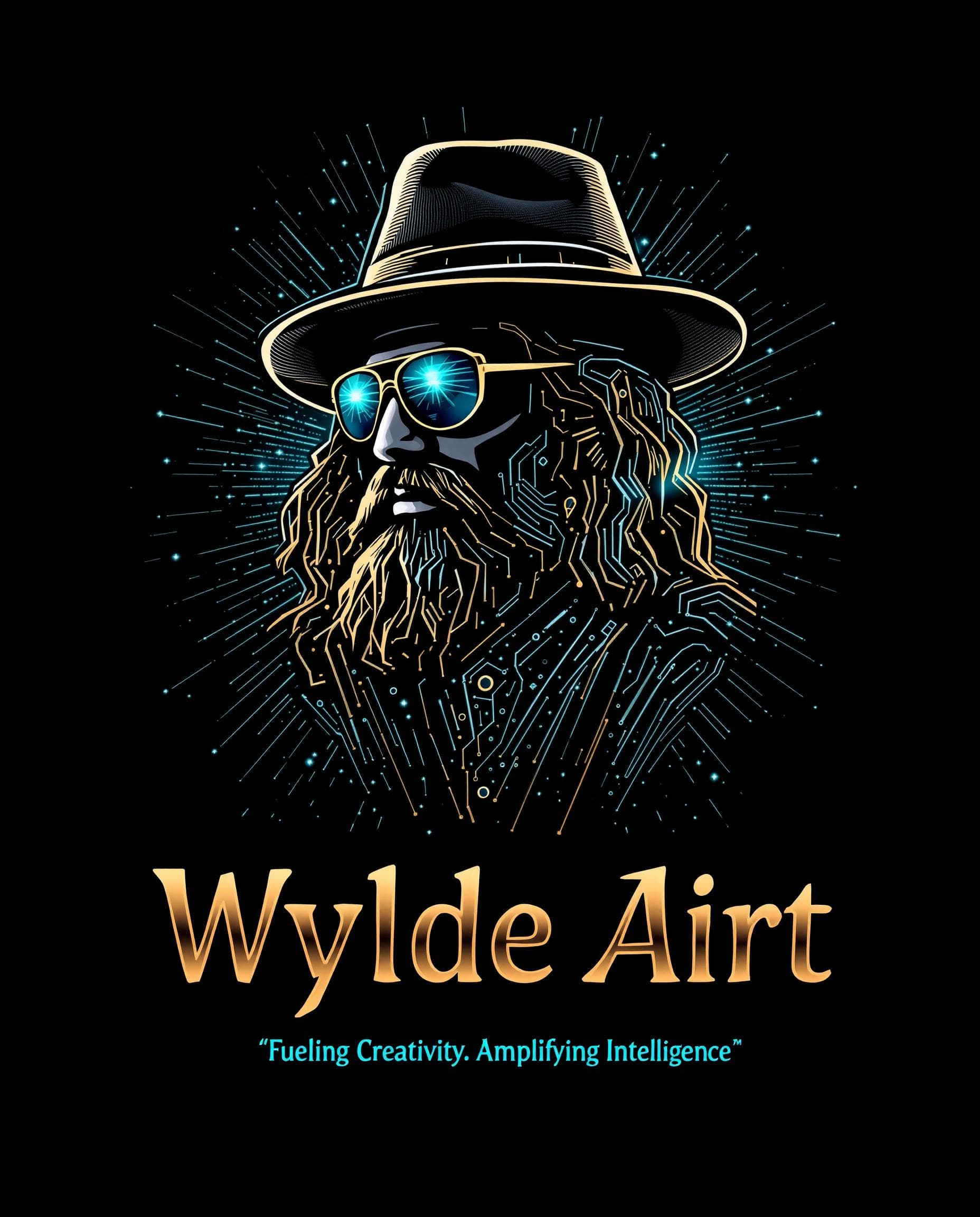 AI generated: Create a high-impact, retro Steampunk logo for the brand "Wylde Airt", preserving the following visu...