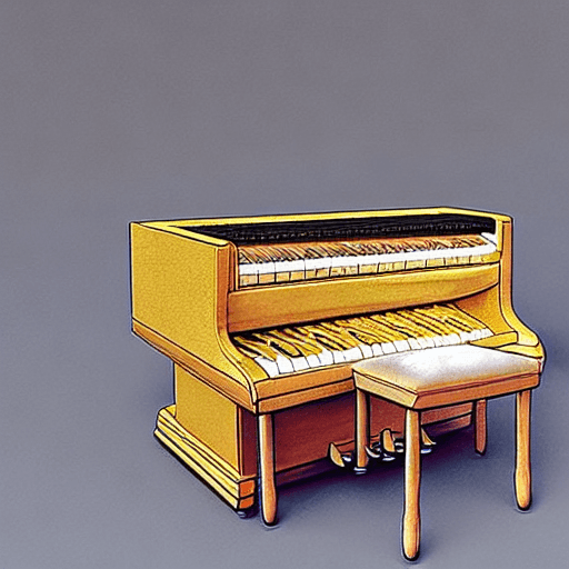 AI generated: Hyperealistic representation of a mistuned piano, highly detailed