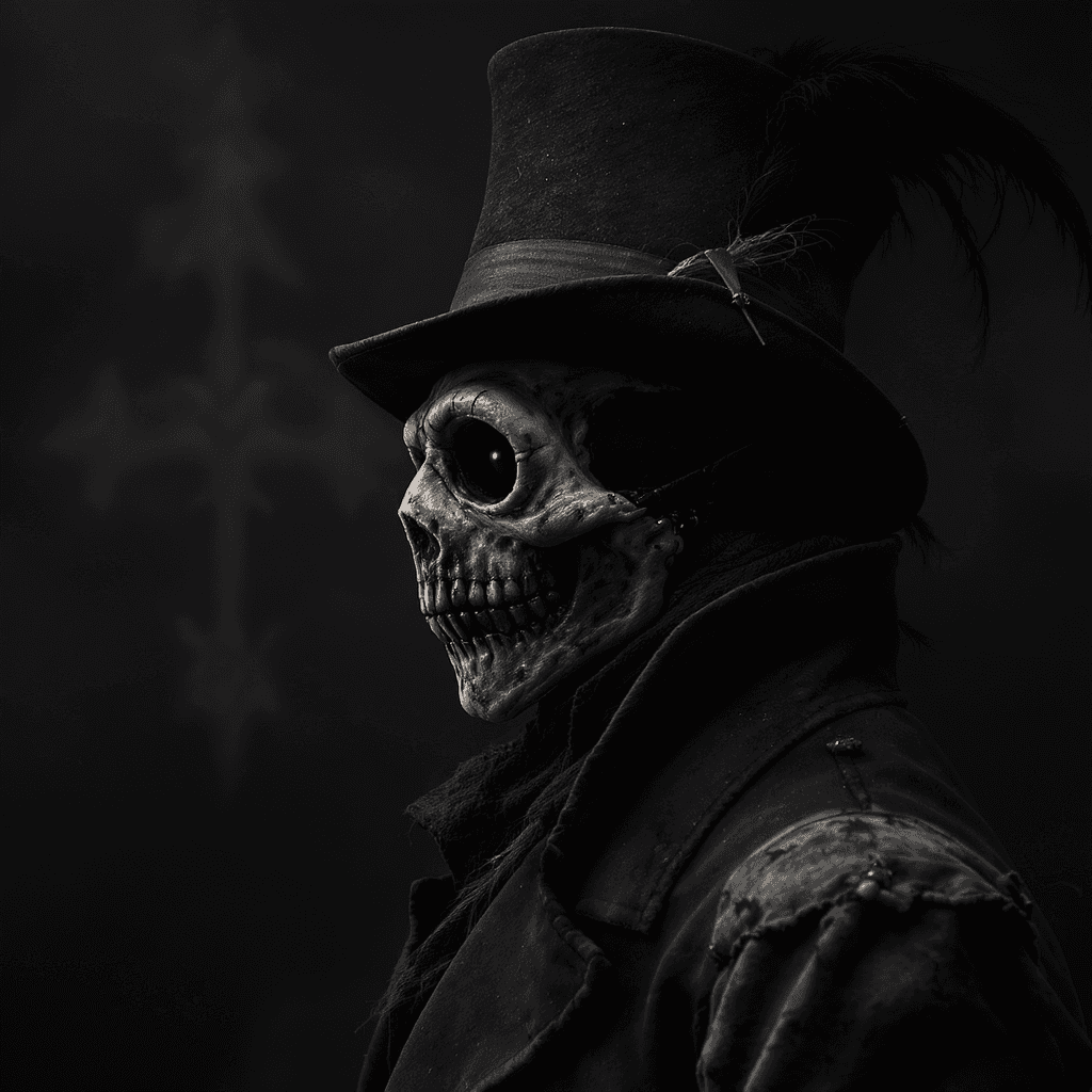 AI generated: plague doctor, dark, gritty, gothic, horror, high detail, bust shot, three quarter view, semi side p...