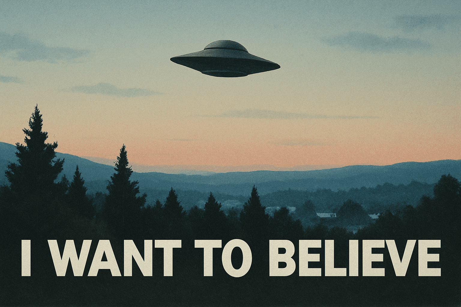 AI generated: the truth is out there somewhere
I want to believe
