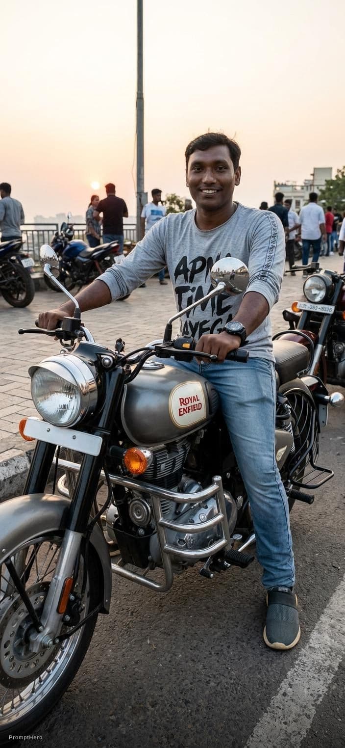 AI generated: photo with bike