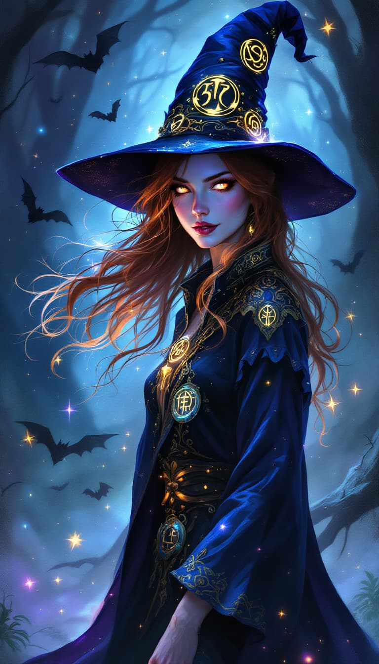 AI generated: Full length elven fantasy, rough hand-painted sketch featuring images of worlds or mystical dimensio...