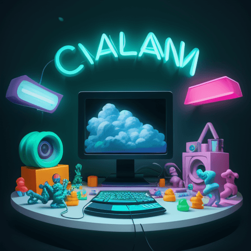 AI generated: Create a 3D image with a plasticine style, in the center of the image it must have the name CadLan s...
