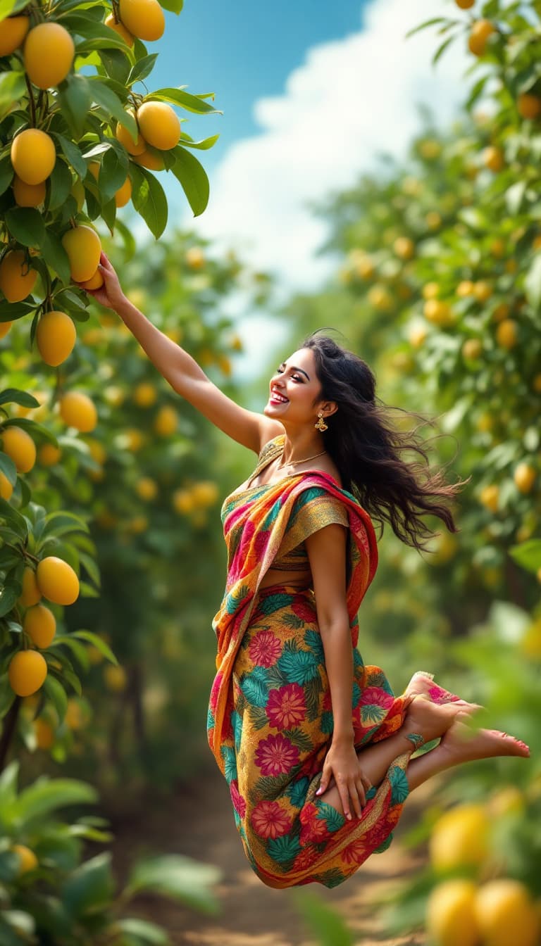 AI generated: **Prompt for AI Image Generation:**

"Create a hyper-realistic image of a woman joyfully jumping to ...
