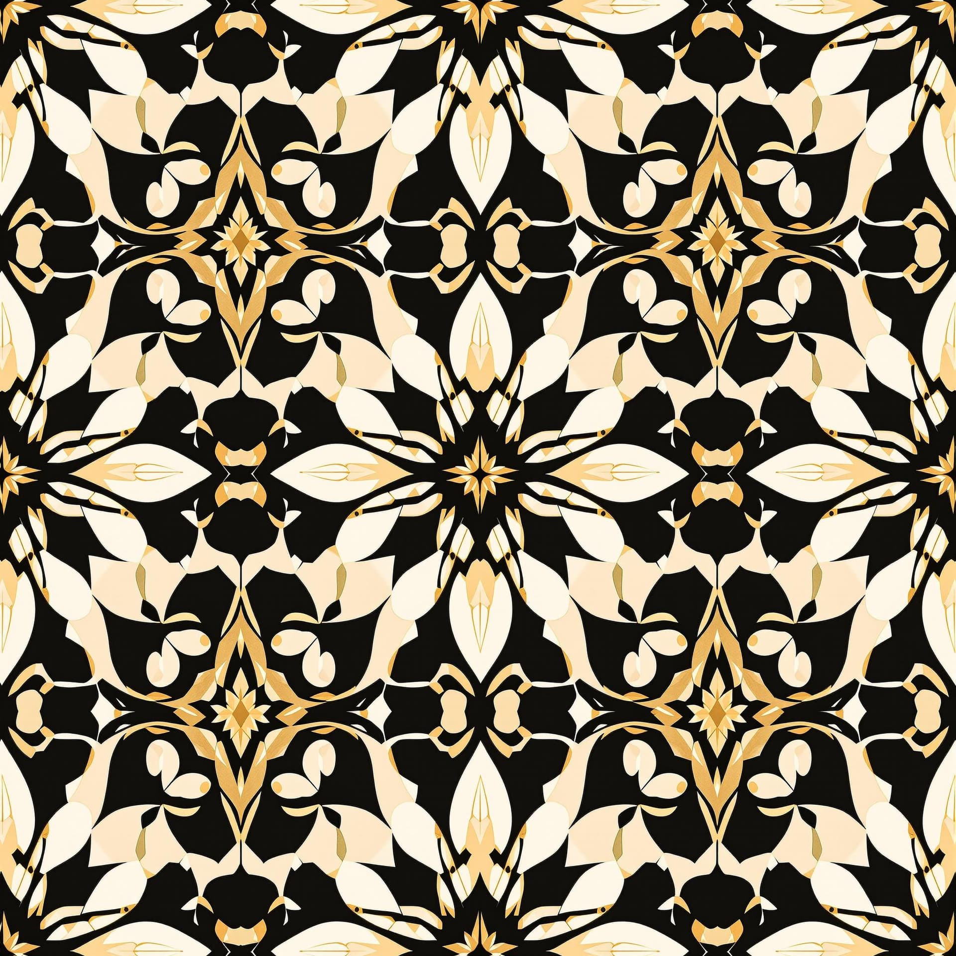 AI generated: "Create a seamless, minimalistic pattern for a luxury jewelry brand. Combine Persian motifs like Sha...