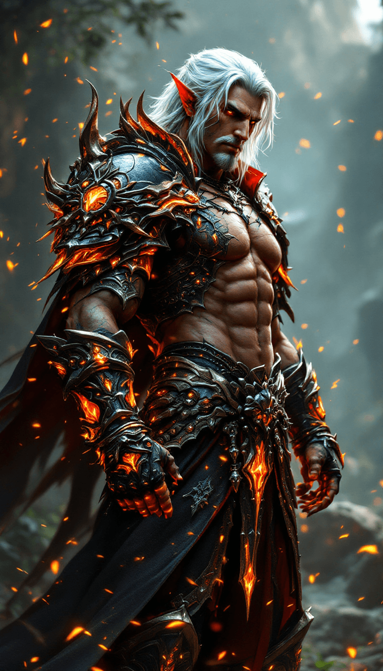 AI generated: final fantasy, male, warrior, fantasy big beautifull fantasy rpg armor with extrem many dettails and...