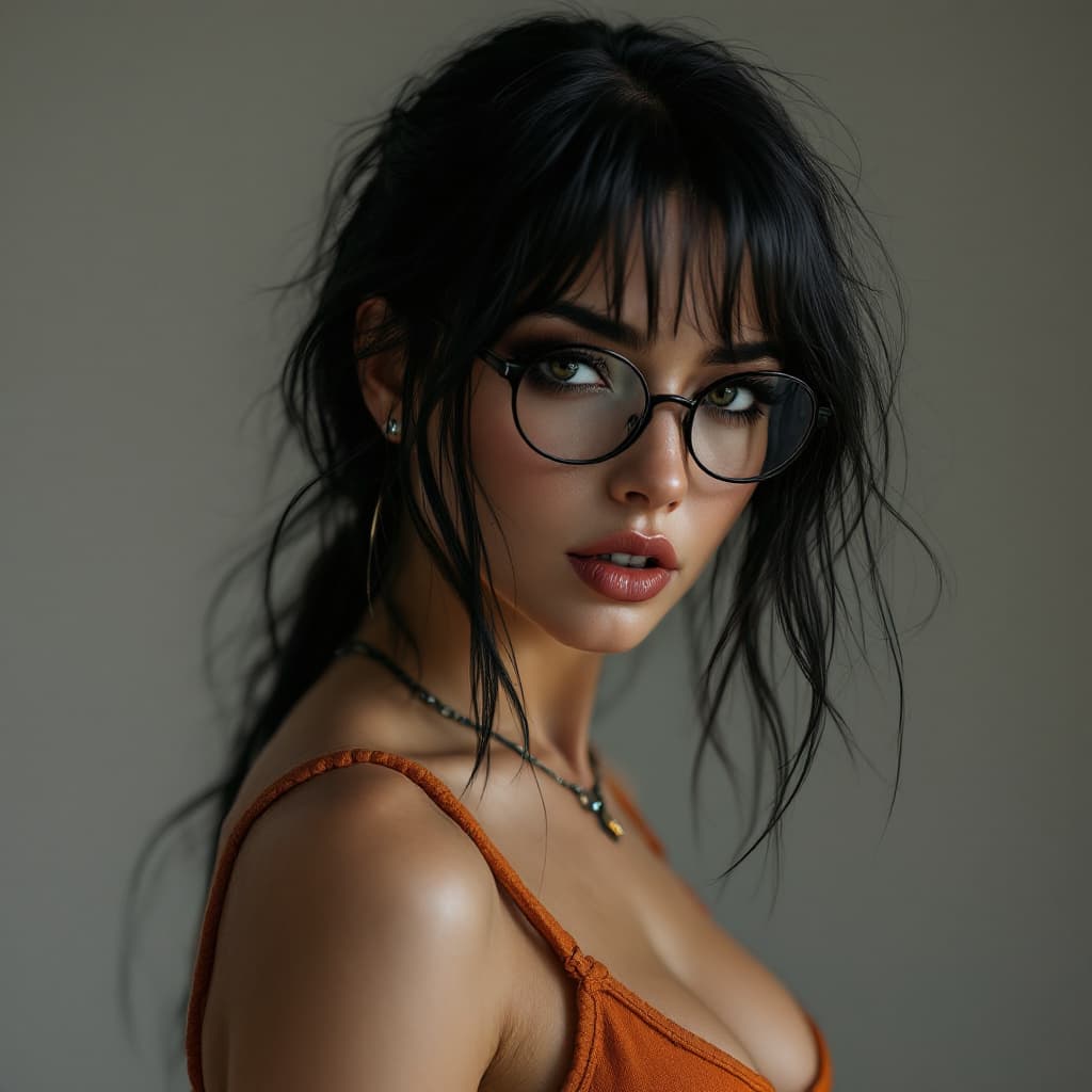 AI generated: Photo of a ultra realistic of Anna very sultry look, so hot girl, beautiful charismatic girl, so hot...
